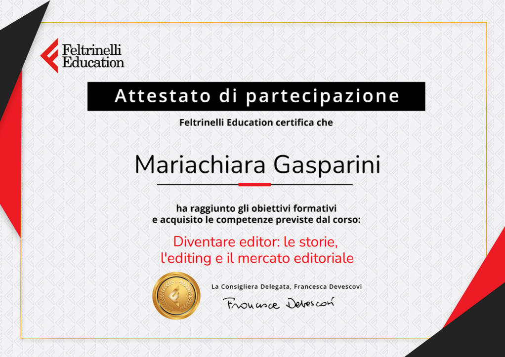 Corso Diventare editor: la storie, l'editing e il mercato editoriale con Feltrinelli Education (2024)